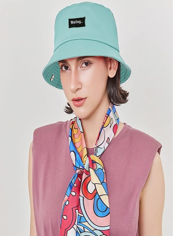 Taidor Bucket Hat Beach Hat Foldable Summer Travel Sun Hats Fisherman Cap Dog Green - Image 3